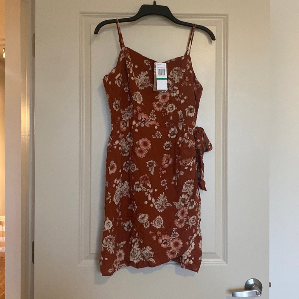 Orange Floral Dress by Mason & Belle - L